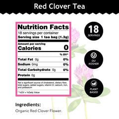 Buddha Teas red clover dried flowers closeup for warm earthy aroma