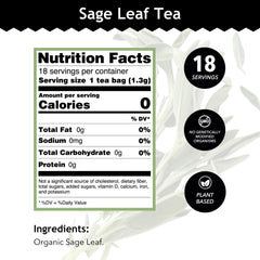 Buddha Teas Sage Tea cup steeping with aromatic steam