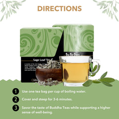 Buddha Teas Sage Tea enriched with vitamins and minerals for daily use