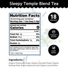 Buddha Teas Sleepy Temple Blend tea bags ready for a soothing nightly routine.