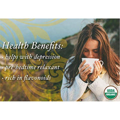 Packaging of Buddha Teas St John's Wort tea highlights organic, kosher, GMO-free credentials