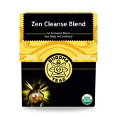 Buddha Teas Zen Cleanse leaves steeping in a cup with hibiscus cranberry aroma