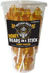 Buffalo Bills Honey Bears on a Stick bear-sucker detail, 0.75 oz per piece