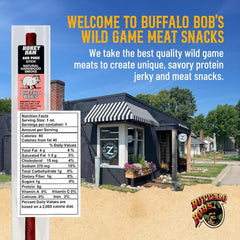 Buffalo Bob's wild game jerky variety: premium bites for hiking or camping.