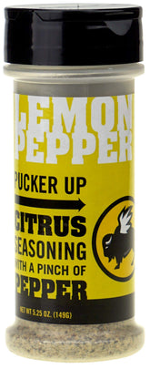 Buffalo Wild Wings Lemon Pepper Seasoning jar adds zesty flavor to wings
