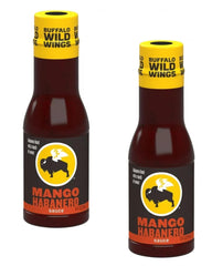 Buffalo Wild Wings Mango Habanero sauce bottle front for bold wings flavor