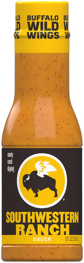 Buffalo Wild Wings Southwestern Ranch Sauce bottle with creamy smoky dip ready