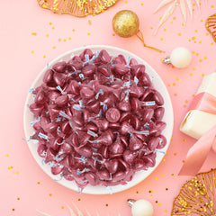 Buha Sweets pink chocolate candies for baby showers and celebrations