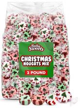 Buha Sweets Christmas nougat mix peppermint pieces in a festive bowl