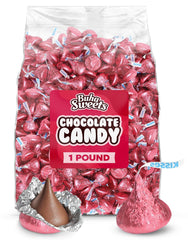 Buha Sweets milk chocolate pink foil 1 lb bag ready for sharing