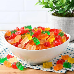 Buha Sweets soft chewy gummy bears with fruity flavors, perfect for dessert tables.