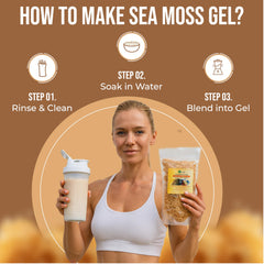 BUIE Golden Irish Sea Moss sun-dried product on natural surface signals purity.