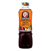 Bull-Dog Vegetable and Fruit Sauce bottle close-up, great for tonkatsu and dipping.