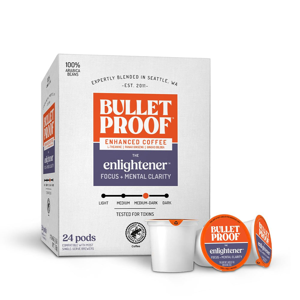 Bulletproof Enlightener packaging highlights sustainability and flavor
