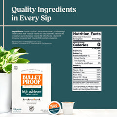 Bulletproof High Achiever pods closeup highlighting rich aroma and roast.