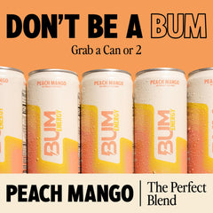 BUM Energy Sugar-Free Peach Mango 12-pack, ready for daily refreshment