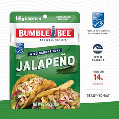 Bumble Bee Tuna Pouch delivers 14g protein per serving for meals.