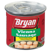 BRYAN Vienna Sausage can in a pull-top can for quick protein on the go.