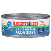 Bumble Bee low sodium albacore tuna in water can for quick, protein-rich meals