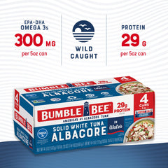 Bumble Bee omega-3 tuna in water offering 300 mg per can for meals