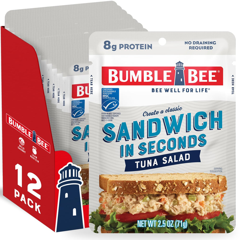 Bumble Bee sandwich-in-seconds tuna salad pouch ready for quick lunches