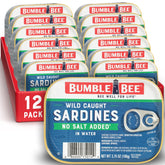 Bumble Bee sardines in water no salt added tin offer clean taste and protein boost