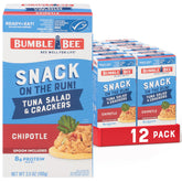 Bumble Bee Snack on the Run chipotle tuna salad with crackers box ready-to-eat convenience.