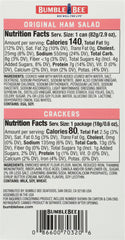 Bumble Bee Snack On The Run crackers and ham salad packaging, ready to eat lunch option