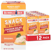 Bumble Bee Snack On The Run Original Chicken Salad with Crackers, portable protein for busy days.