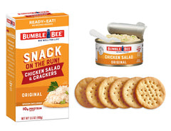 Bumble Bee packaging for on-the-go snack in a lunchbox scenario.
