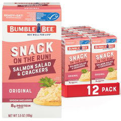 Bumble Bee Snack On The Run front view—protein-packed on-the-go snack kit.