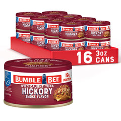 Bumble Bee Snackers Hickory Smoke tuna can ready to eat with 19 g protein per serving.