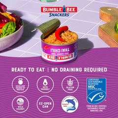 Bumble Bee Snackers Thai Chili salad topping adds bold flavor.