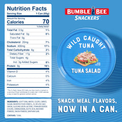 Bumble Bee Snackers Tuna Salad with creamy dressing and veggies for quick meals.