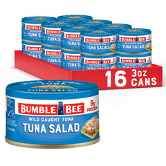 Bumble Bee Snackers Tuna Salad in an easy open can, ready to eat.
