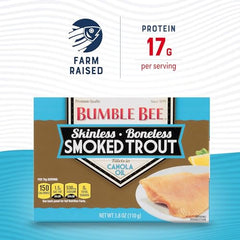 Bumble Bee trout fillets, ideal for an on-the-go protein snack.
