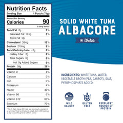 Bumble Bee tuna chunks close-up showing firm, white albacore