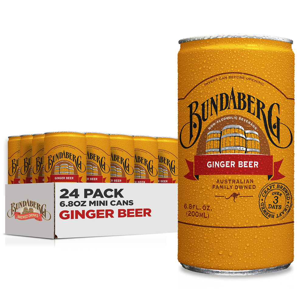 Bundaberg Ginger Beer 24-pack cans ideal for sharing at gatherings.