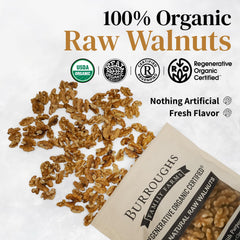 Burroughs Family Farms walnuts in a fresh-pack bag signaling freshness.
