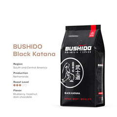 BUSHIDO 100% Arabica washed beans for a cleaner cup