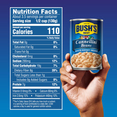 Bush's Best Cannellini beans pack shot for pantry staples and easy weeknight meals.