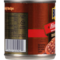 Bush's Best Homestyle Baked Beans recyclable can in a clean kitchen setting.