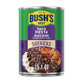 Bush's Best Taco Fiesta Black Beans can, protein-packed taco topping