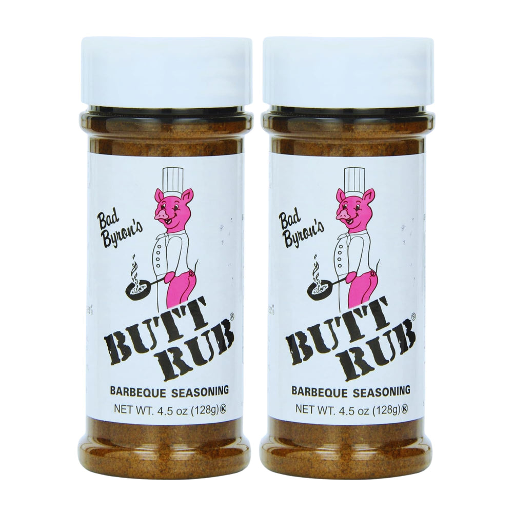 Bad Byron’s Butt Rub jar front view for versatile grill seasoning.