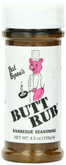 Bad Byron’s Butt Rub shaker top for easy one-handed seasoning.
