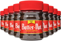 Butter-Nut Instant Espresso Coffee 2oz pack 12 shows premium beans for bold flavor ready to brew