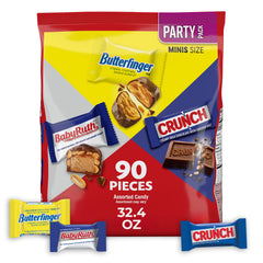 Butterfinger mini bars bag-front, ideal for quick grab-and-go treats.