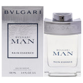 BVLGARI Man Rain Essence bottle captures a rain-kissed scent for daily refinement.
