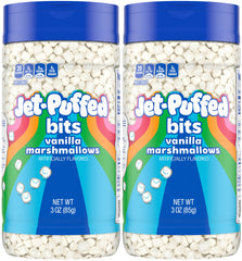 By The Cup Kraft Jet-Puffed Mallow Bits vanilla pack front shows two-pack convenience for fresh snacking