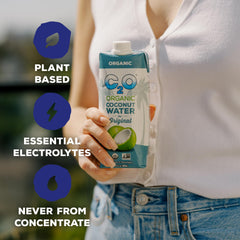 C2O 12-pack display of coconut water for families